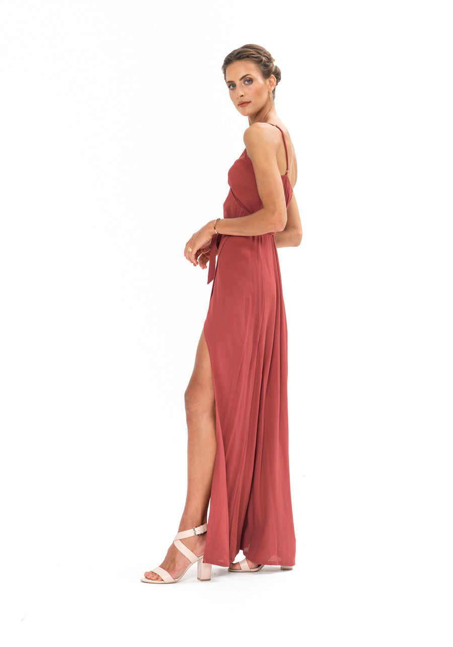 Signature Wrap Dress - Dusky Plum – evolutionbridesmaids